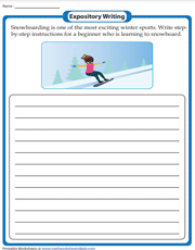 Snowboarding | Expository Writing Prompt