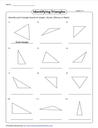 Classifying Triangles based on Angles | No Measures