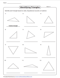 Classifying Triangles Based on the Sides | Without Measures