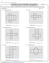 Surface Area using Nets | Counting Squares