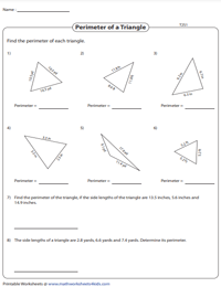 Perimeter of a Triangle | Decimals