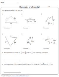 Perimeter of a Triangle | Fractions