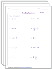 One Step Equation: Multiplication and Division