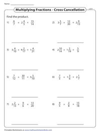 Multiplying Three Fractions | Includes Mixed Numbers