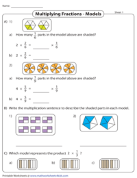 Multiplying Fractions using Models