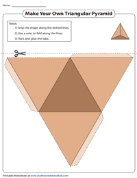 Triangular Pyramid | Foldable Net Activity