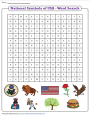 National Symbols | Word Search