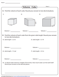 Volume of Cubes | Decimals