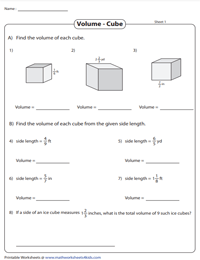 Volume of Cubes | Fractions