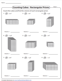 Volume of Rectangular Prisms by Counting Cubes | Different Scale