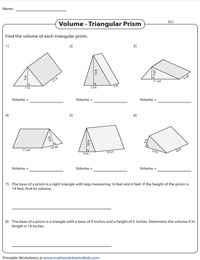 Volume of Triangular Prisms | Easy