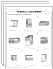 Surface Area by Counting Square Units