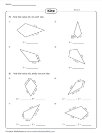 Solving for 'x' and 'y' | Side Lengths of Kite
