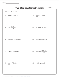 7th Grade Math Worksheets