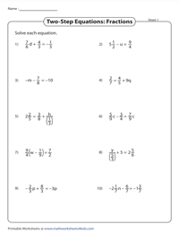 Solving Linear Equations | Fractions