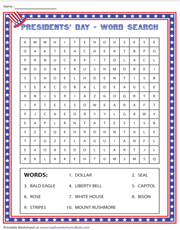 Presidents' Day | Word Search