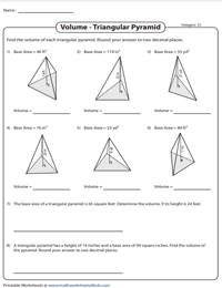 Find the Volume of a Triangular Pyramid using Base Area | Integers