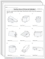 Surface Area of Prisms and Cylinders