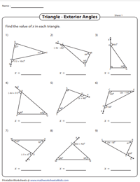 Exterior Angles | Solve for 'x'