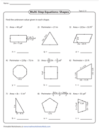 Equations in Geometry: Area and Perimeter