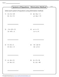 Solve the System of Equations | Elimination Method