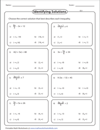 Identifying Solutions to Inequalities: Interval Notation | MCQ