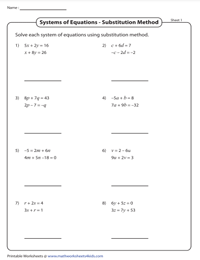 Solving Systems of Equations | Substitution Method