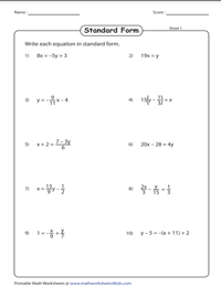 8th Grade Math Worksheets