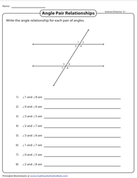 Identifying Interior and Exterior Angles