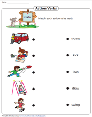 Matching Pictures to Action Verbs