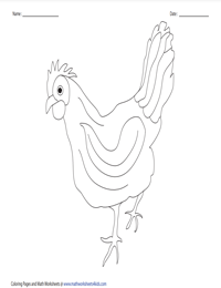 Coloring a Rooster