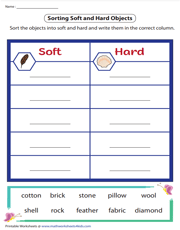 Sorting Soft and Hard Objects